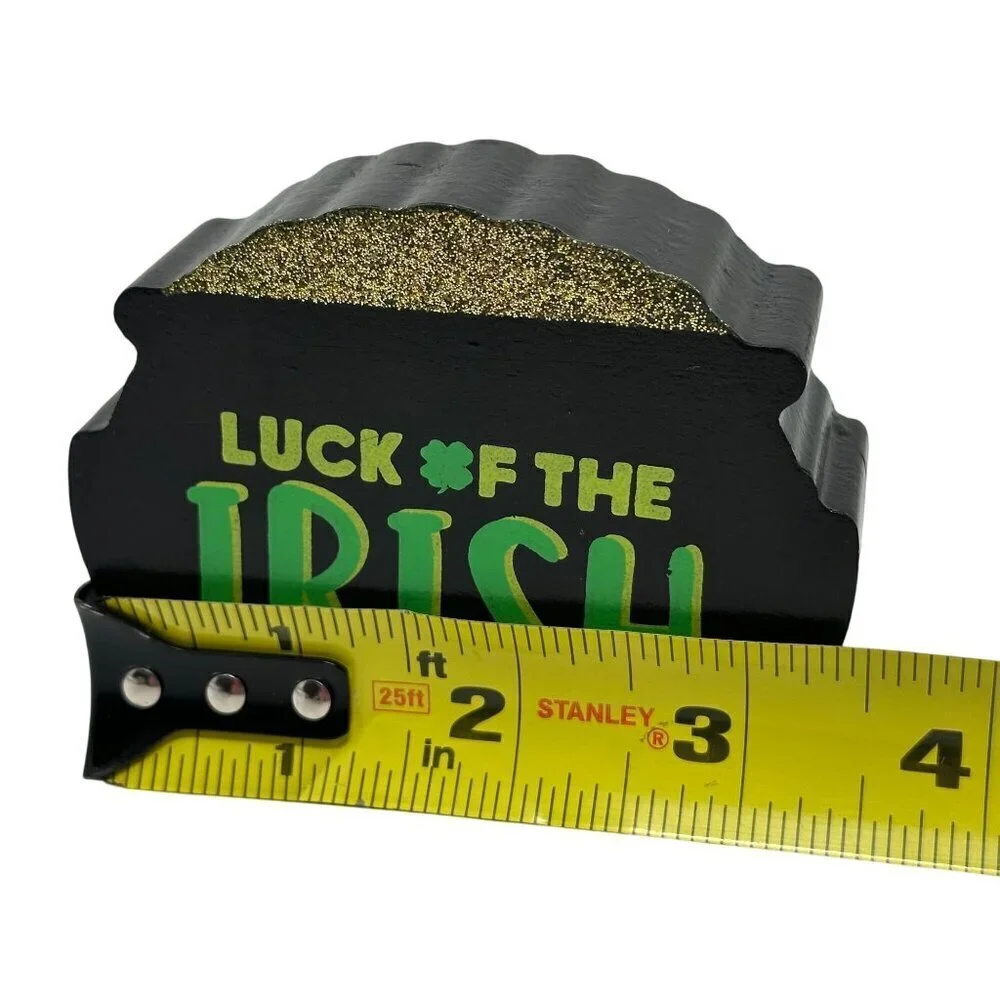 St Patricks Day Mini Sign 3in Accent Luck Irish Pot Of Gold  Tiered Tray Decor